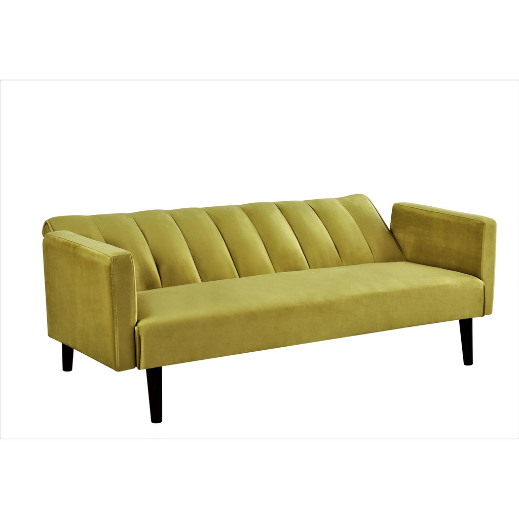 Striped Velvet Sofa Bed Sleeper O697