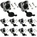 10PCS Panel Mounting RJ45 IP65 Waterproof Cat5/5e/6 8P8C Connector Female to Female with Dust Cap W5189