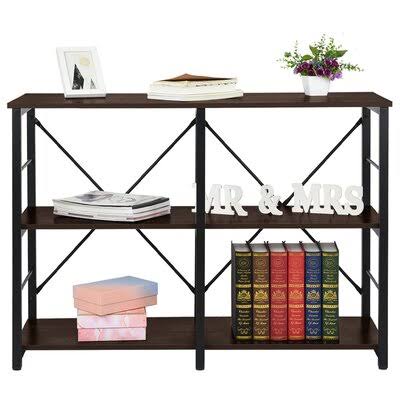 Industrial 3 Tier Sofa Console Table with Open Shelf X570