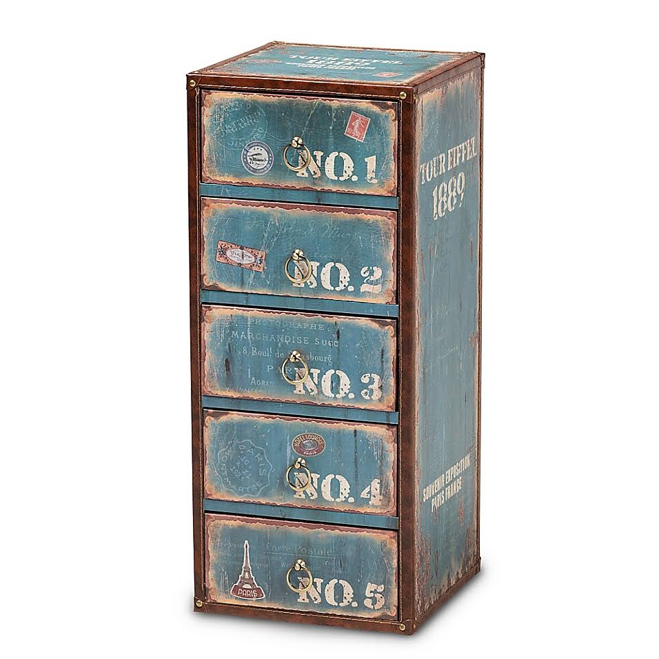 Blue 5-Drawer Cabinet W37270