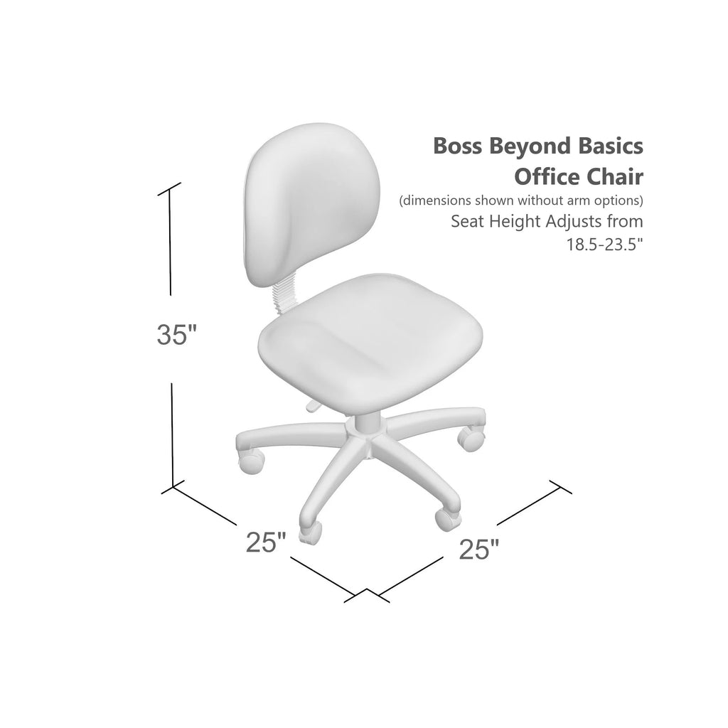 Grey Adjustable Office Task Chair with Adjustable Arms L7124