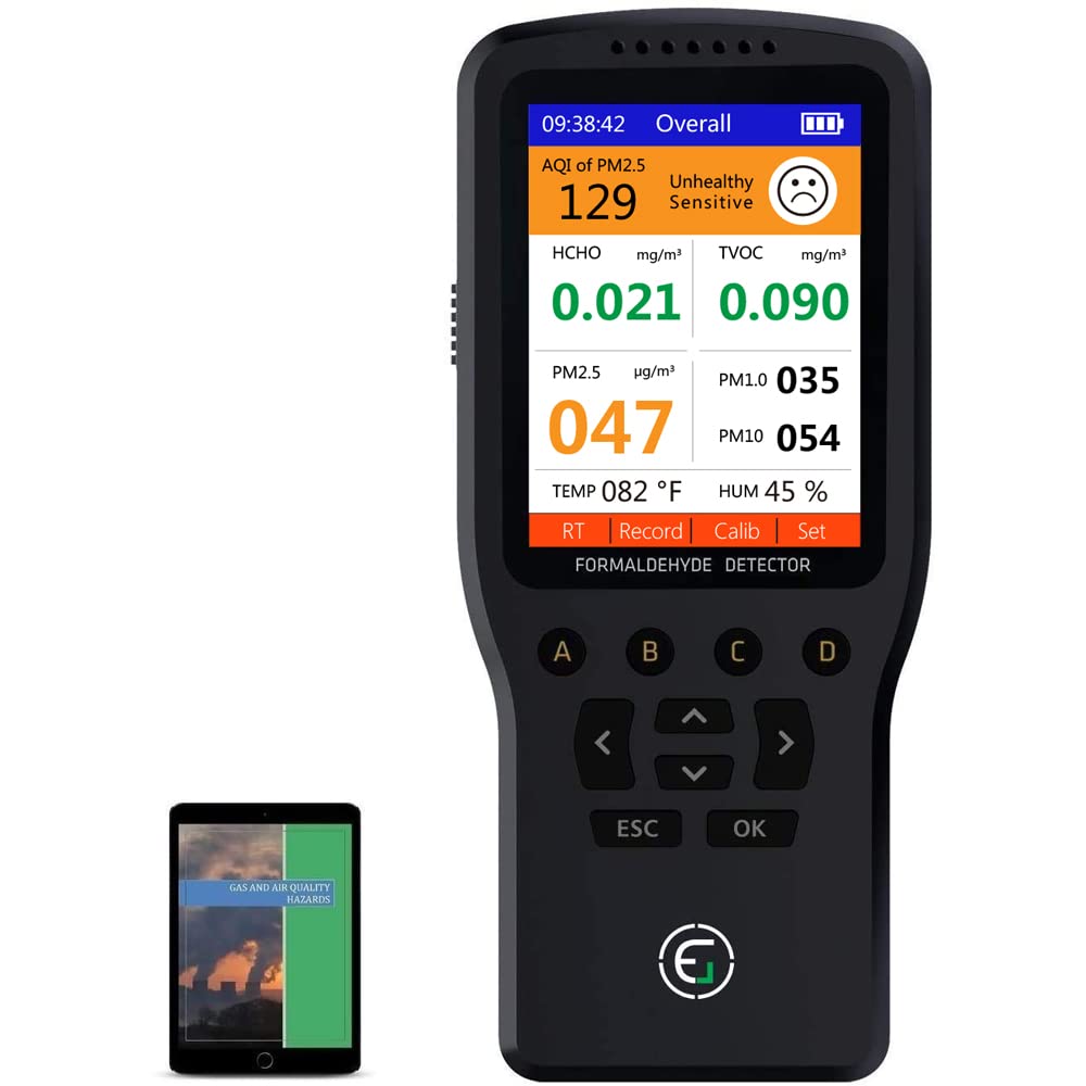 PM2.5/PM10/PM1.0 Formaldehyde Detector, Temperature & Humidity Meter, TVOC Sensor S3541