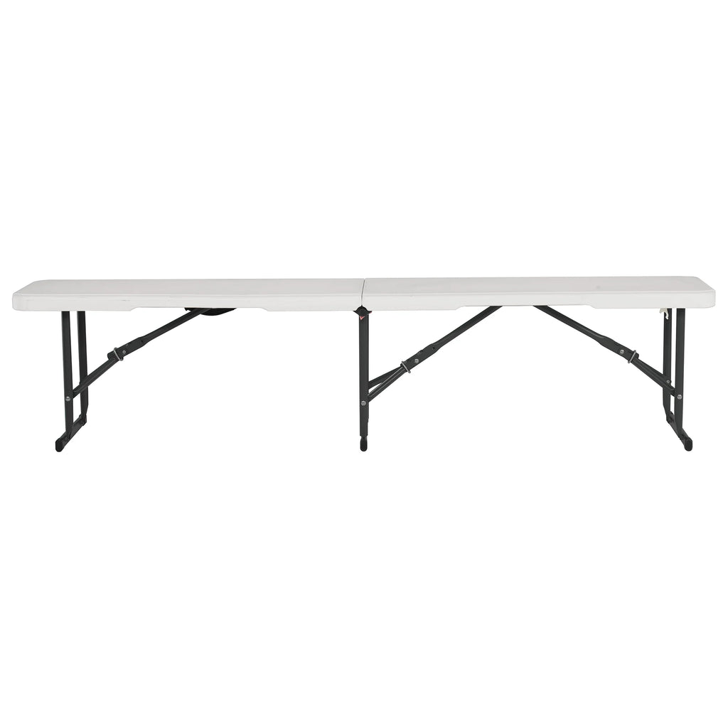 White Steel Outdoor Storage Bench K98604
