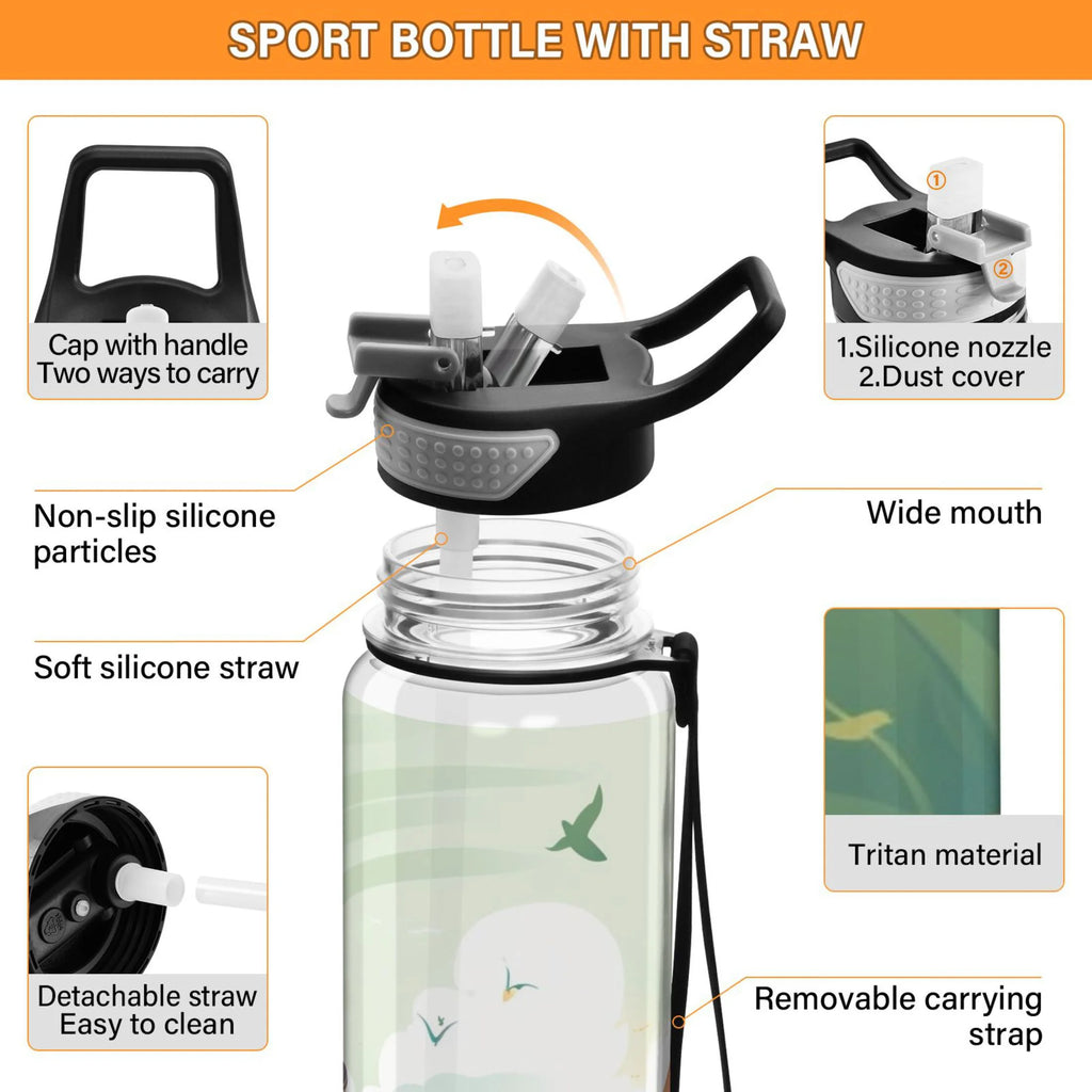 32oz Tritan Sports Water Bottle with Straw N3154