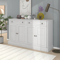Antique White Kitchen Sideboard Buffet Cabinet with 2 Drawers & 4 Doors S88079