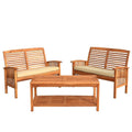 3 Piece Acacia Patio Conversation Set in Brown Y289