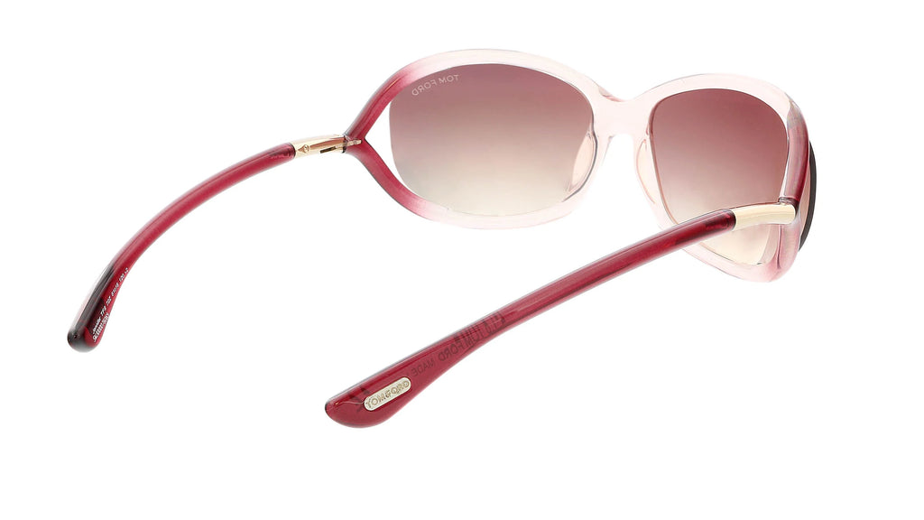 Shiny Pink Oversize Geometric Shield Sunglasses T459291