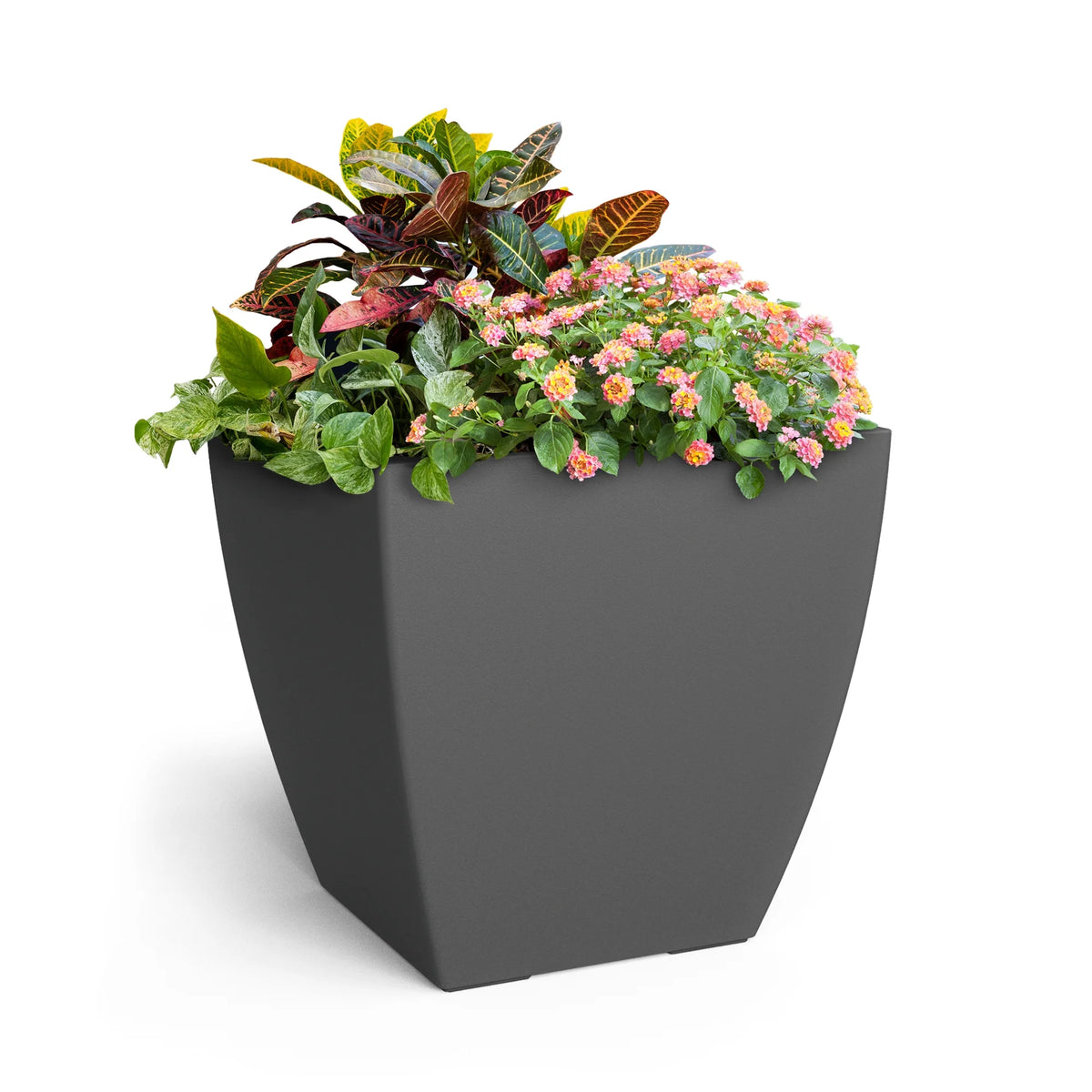 Black 24 in Square Planter Z1010