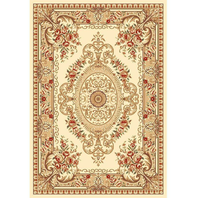 Floral Oval Print Carpet D176297