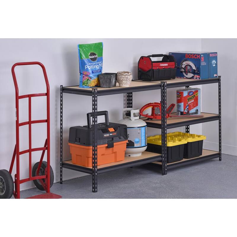 5-Tier Heavy Duty Steel Shelving Unit in Black P478