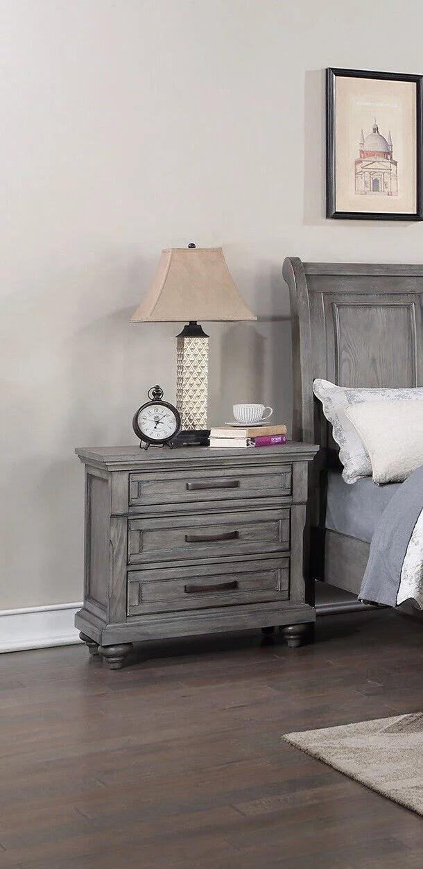 Grey 6pc Eastern King Size Bedroom Furniture Set N66463