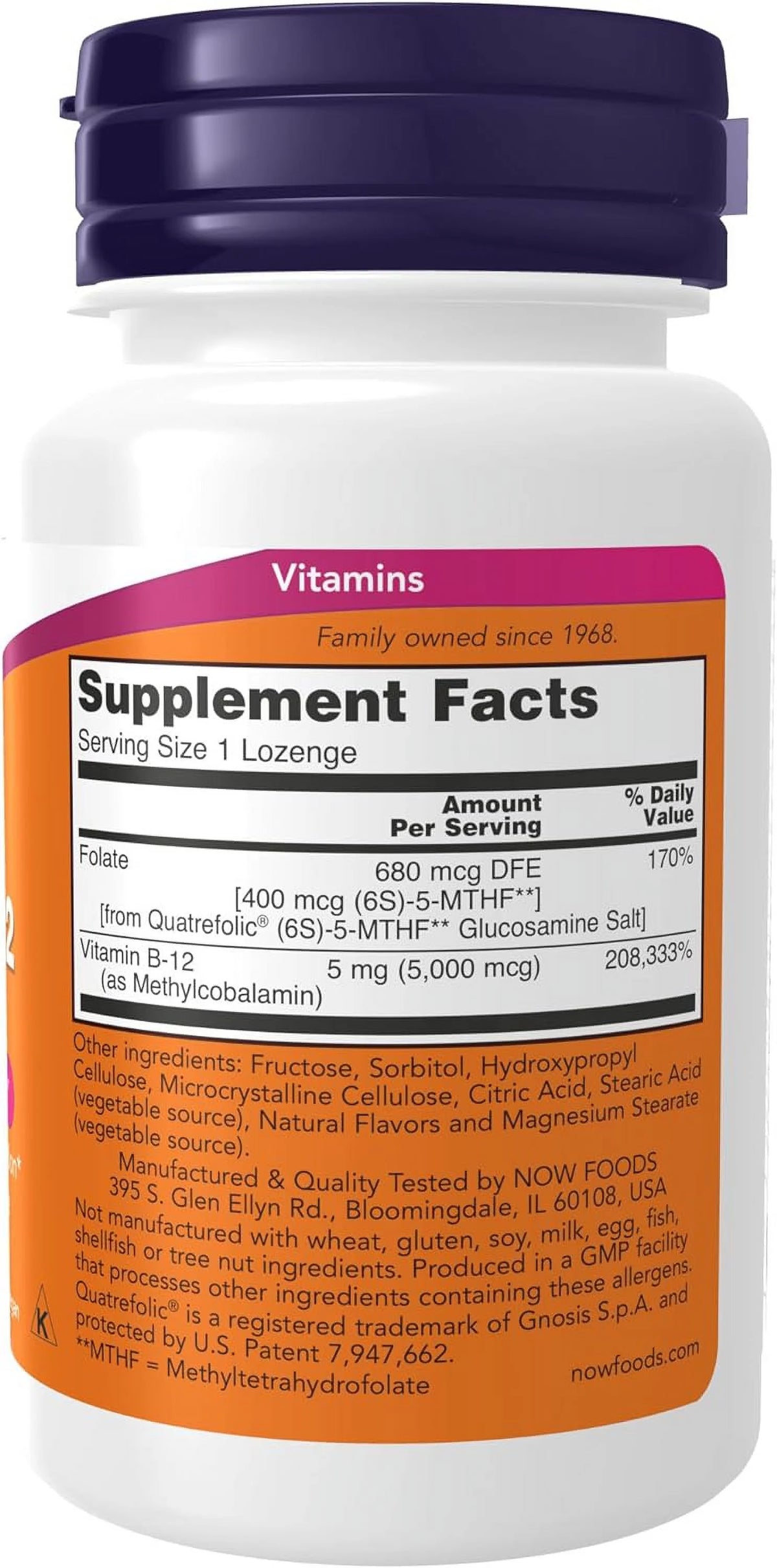 Methyl B-12 5,000 mcg 60 Lozenges X190