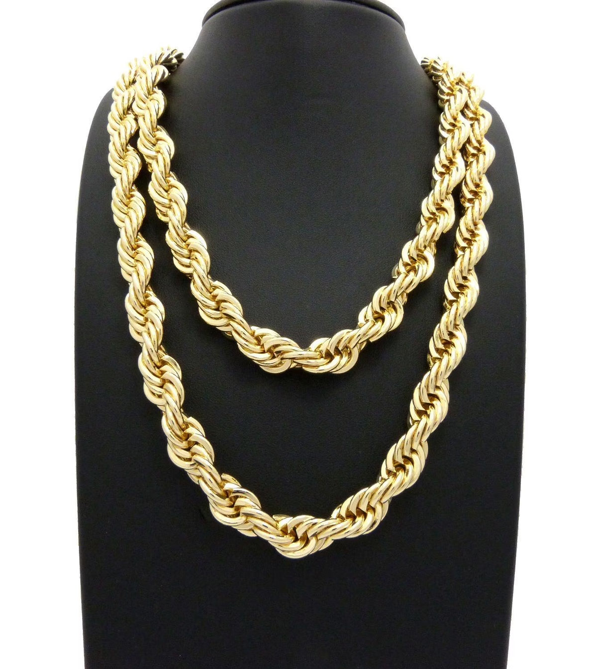 Gold Plated Brass Rope Chain Necklace Set I791