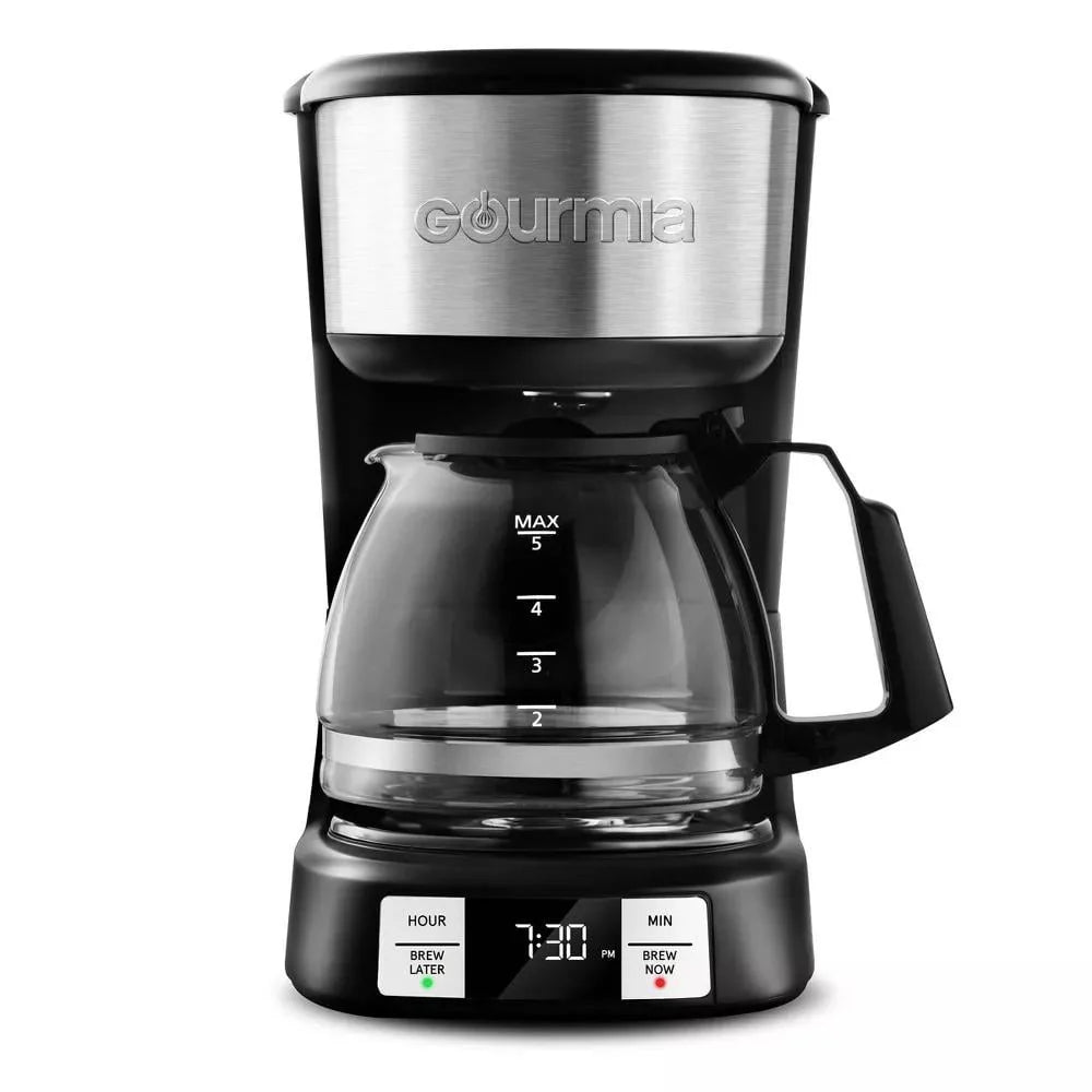 5 Cup Programmable Drip Coffee Maker Black R158