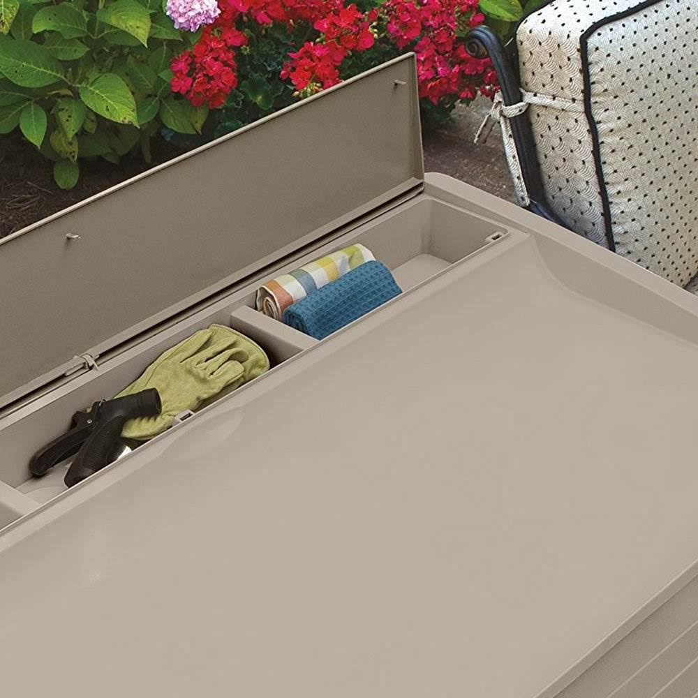 Taupe 127 gal Deck Box with Seat I6059