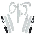 White Hinged Door Hardware Set K3440