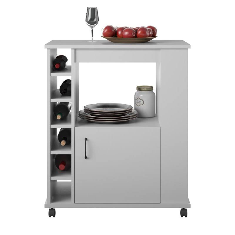 Wooden Kitchen Cart in Dove Gray K667