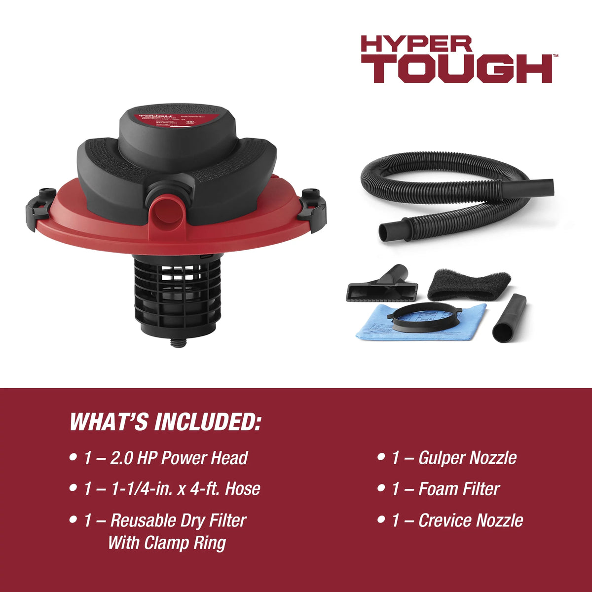 5 Gallon Wet/Dry Vacuum Powerhead Bucket Head Converter Y86162
