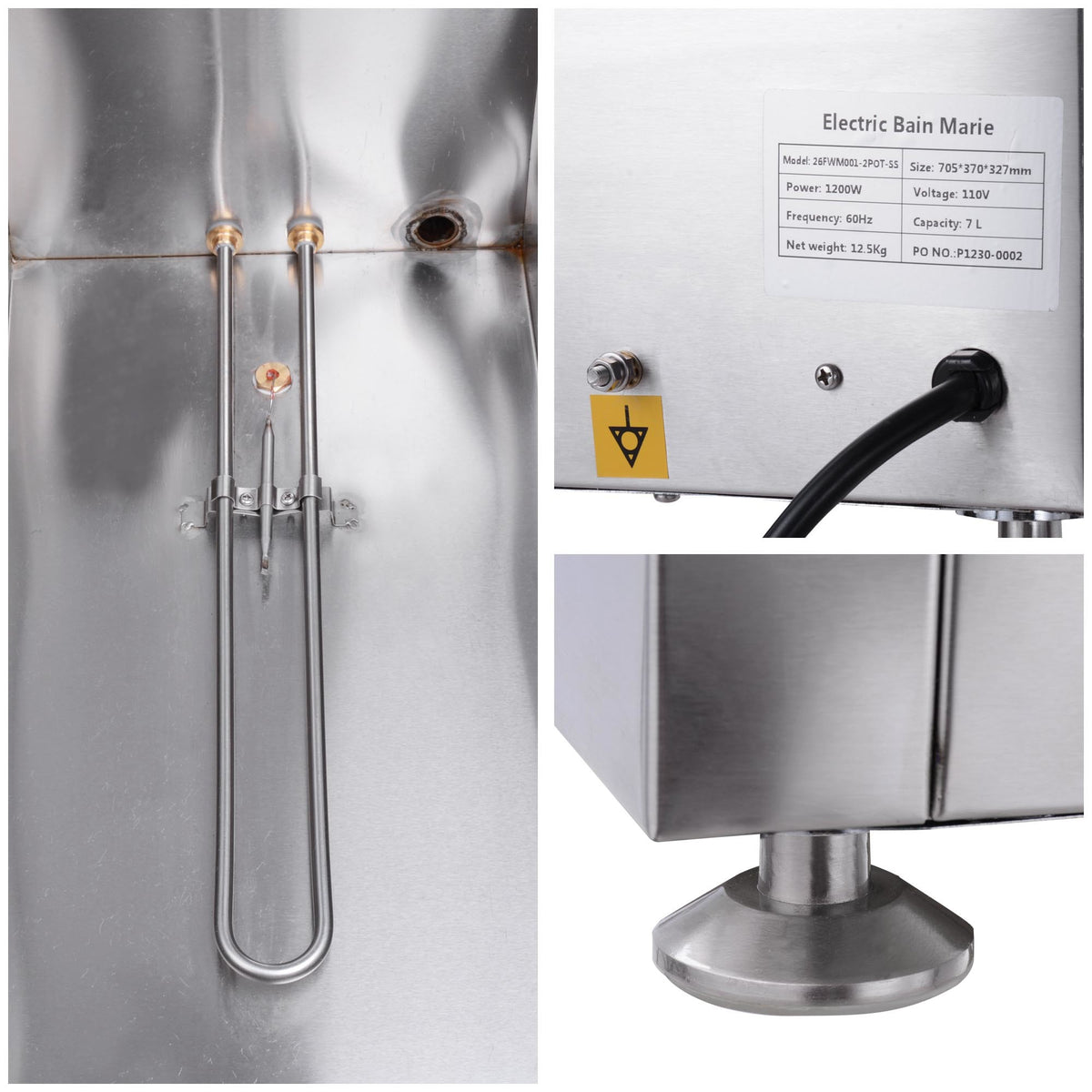 1200W Food Warmer with 2 Large Pots H142640