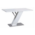51.2" Steel and Wood Pedestal Dining Table M3071
