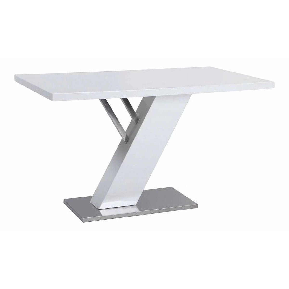 51.2" Steel and Wood Pedestal Dining Table M3071