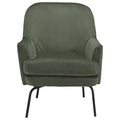 Green Fabric Wide Armchair W820037