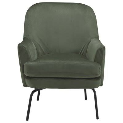 Green Fabric Wide Armchair W820037