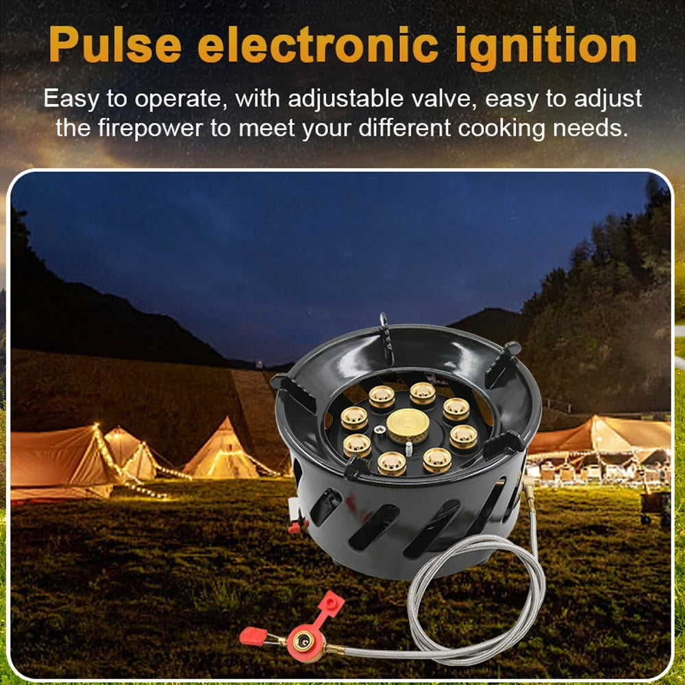 Enamel & Copper Camping Stove, 19800W High-Power Outdoor Furnace T996
