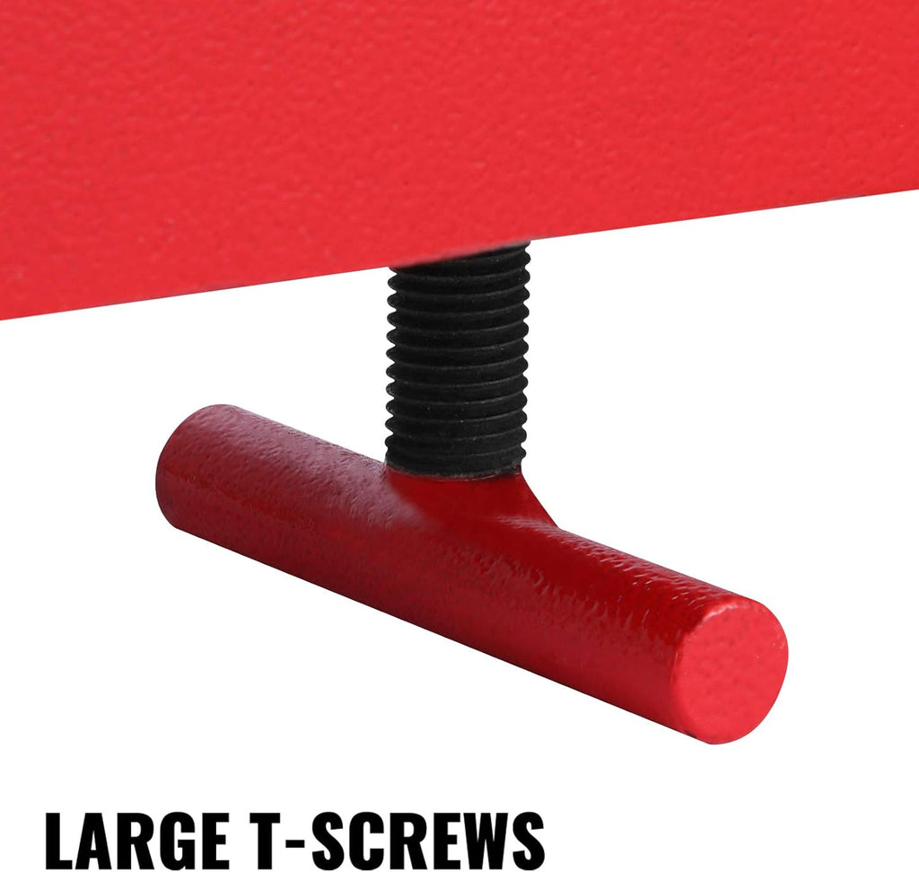 Forklift Lifting Hook, 4400lbs Capacity, Red, with Swivel Hook and Two Large T-Screws I313872