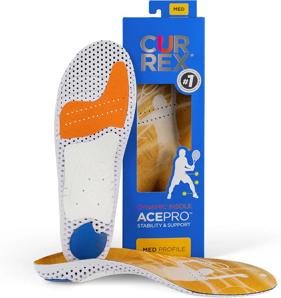 Arch Support Insoles for Court Sports, Medium Arch, XL W2994