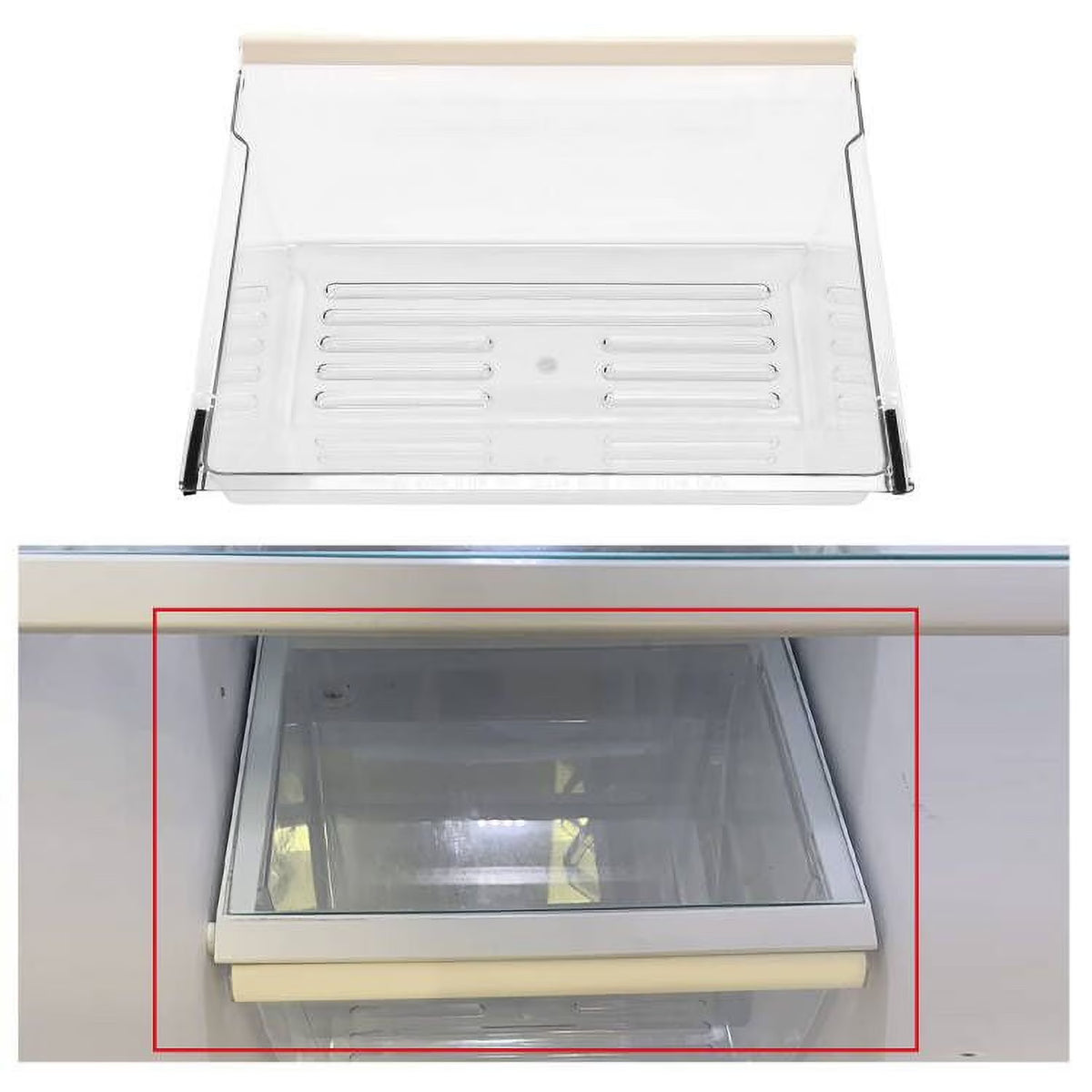Clear Crisper Pan Bottom Drawer Bin J37037