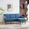 L Shaped Linen Fabric Convertible Sectional Sofa C862349