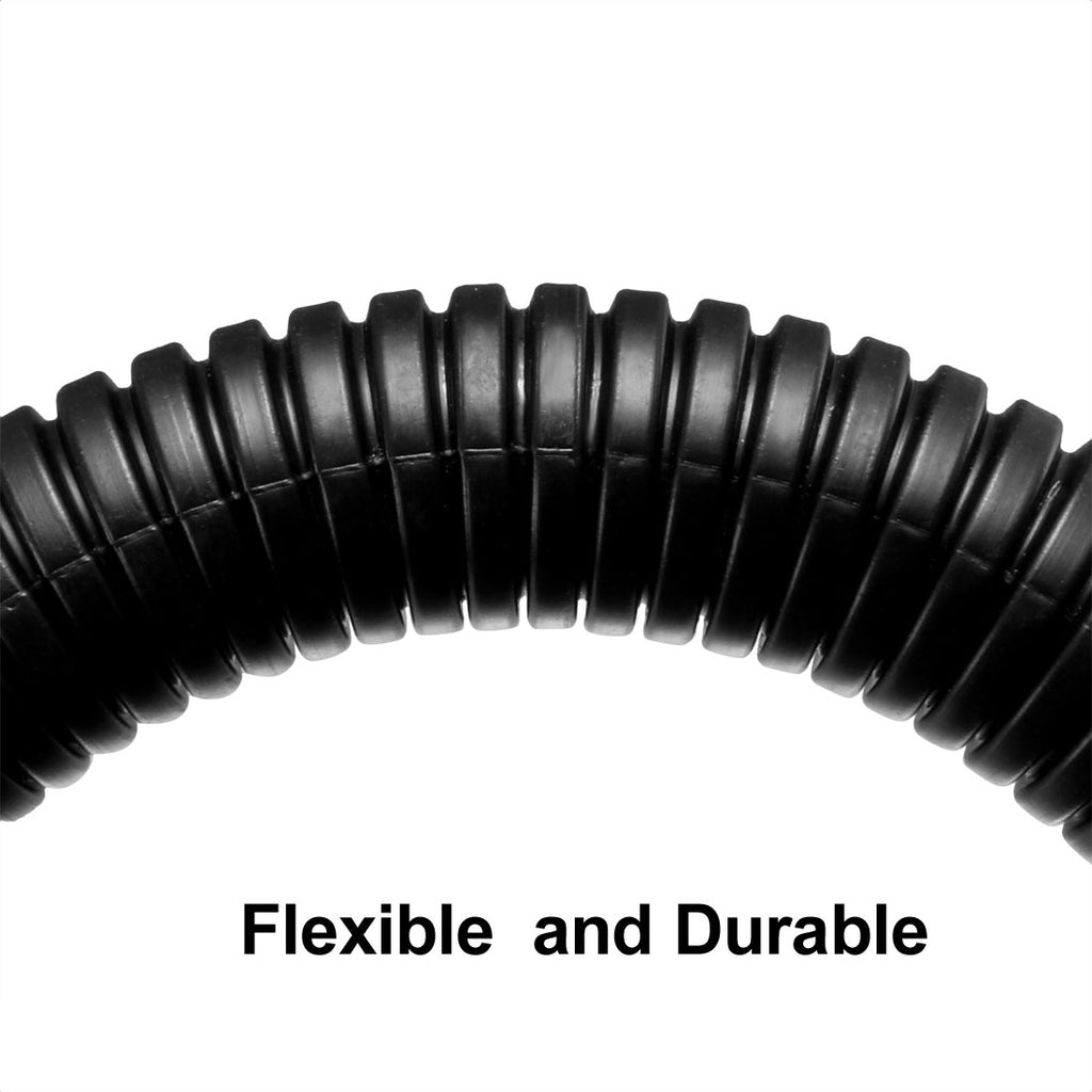 13mm Outside Dia Corrugated Bellow Conduit Tube Black I492