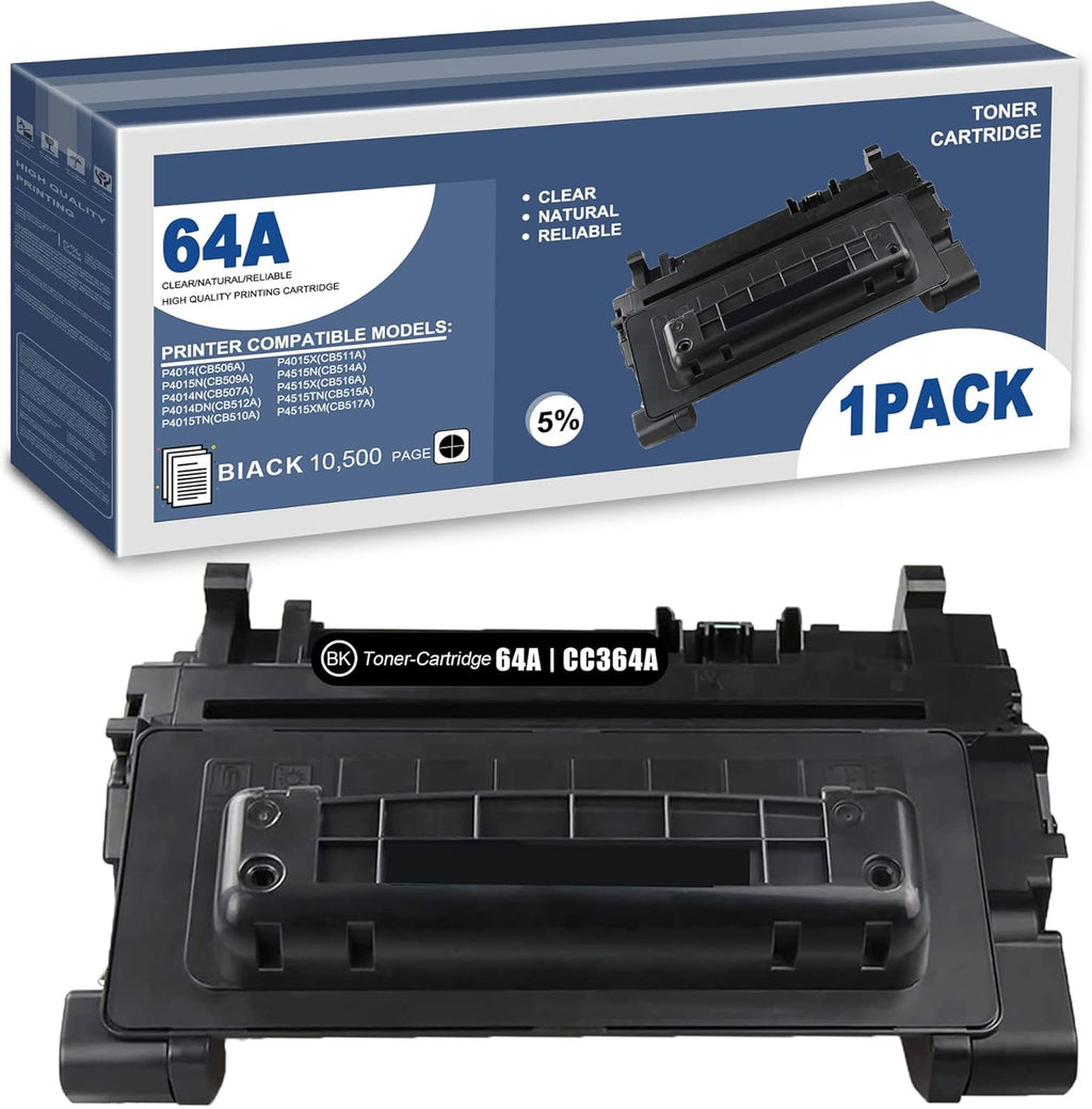 64A CC364A Toner Cartridge Replacement for HP P4014 P4015x P4515X P4015n P4515n P4515tn Printer (1-Pack, Black) R79864