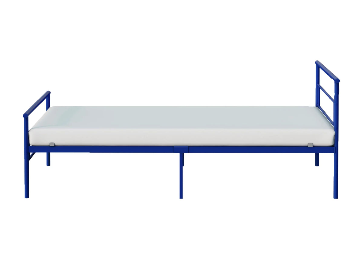 Blue Twin Metal Bed V2259