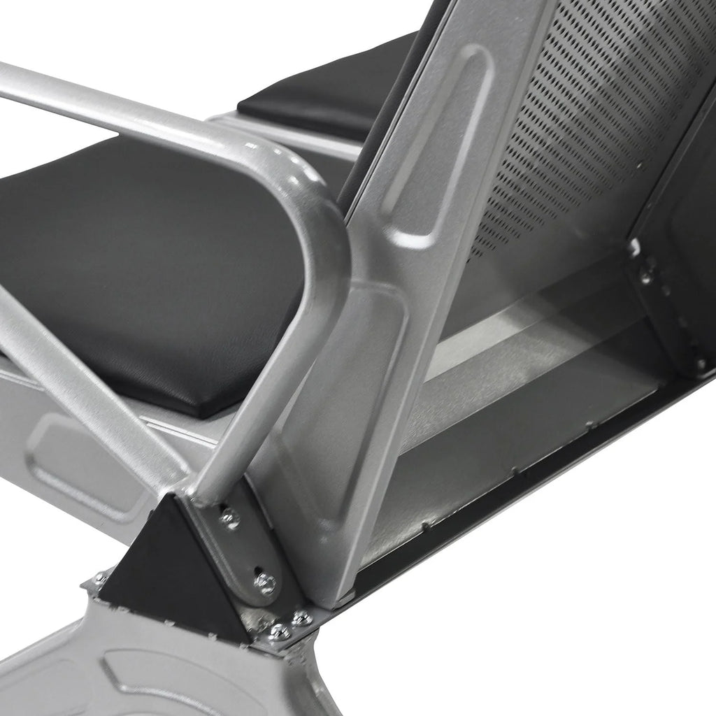 3-Seat Waiting Room Bench with Black PVC Cushion R3916
