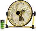 16'' Rechargeable High Velocity Portable Floor Fan with Metal Blade J4309