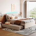 Gray Full Size Platform Bed with Trundle Z927