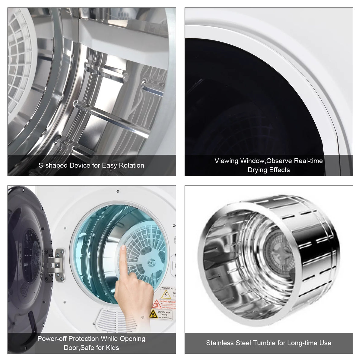1.6 cu. ft. Compact Electric Dryer White M64257