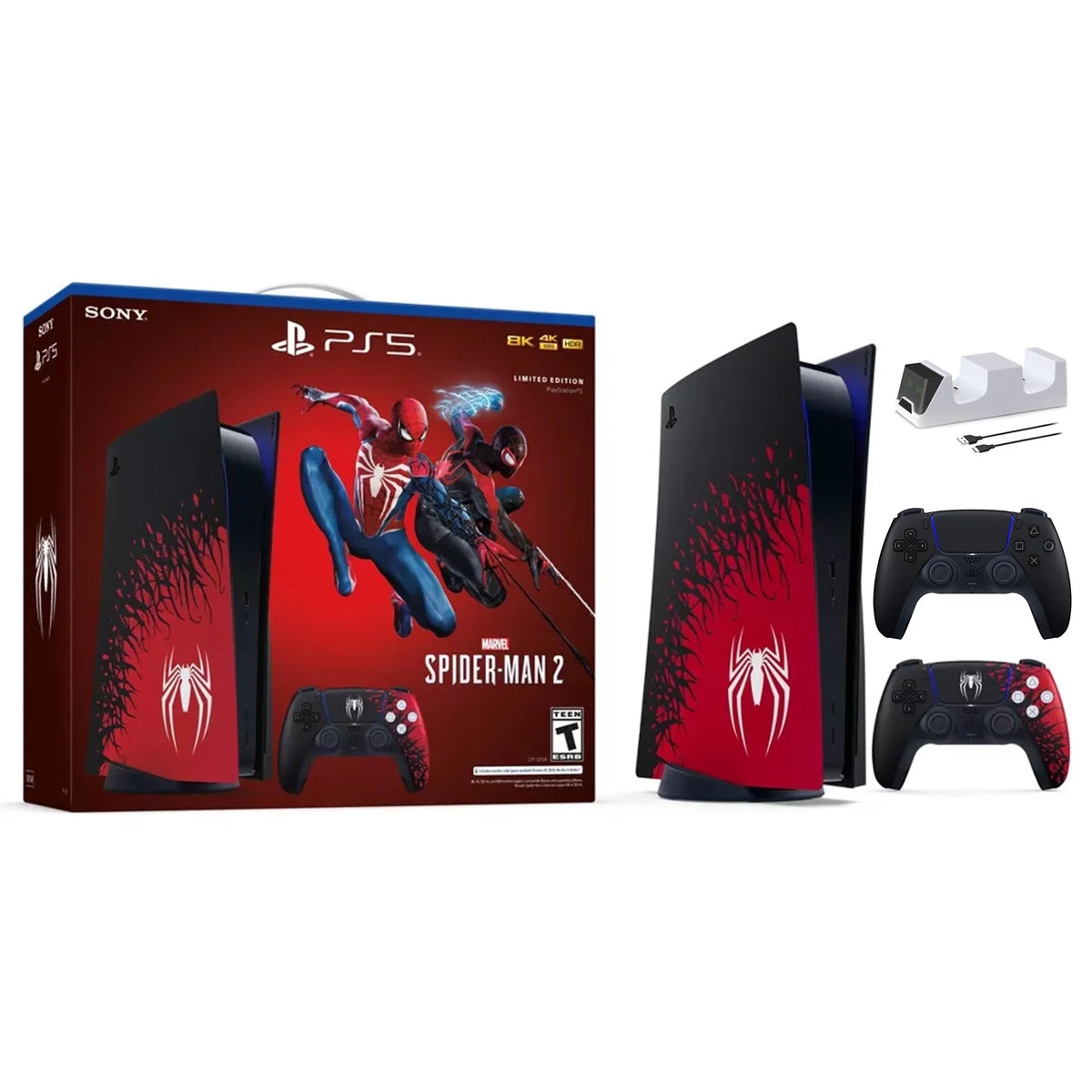 PS5 Disc Edition Console with Two Controllers and Charger D405454