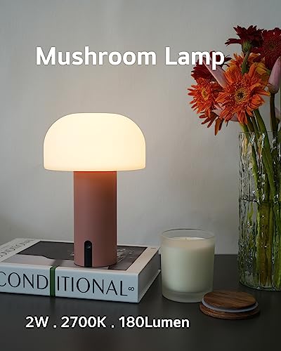 Rechargeable Cordless Waterproof Mushroom Table Lamp B115176