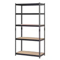 5-Tier Heavy Duty Steel Shelving Unit in Black P478
