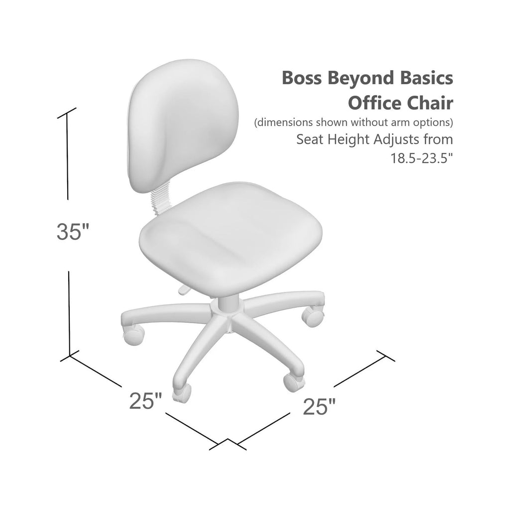 Grey Adjustable Office Task Chair with Adjustable Arms L7124