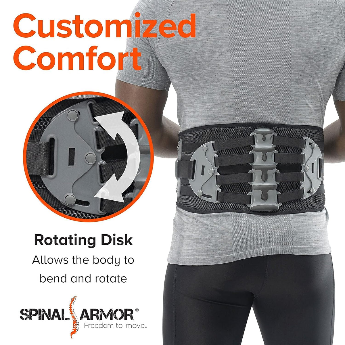 Breathable Adjustable Lumbar Support Back Brace O948551