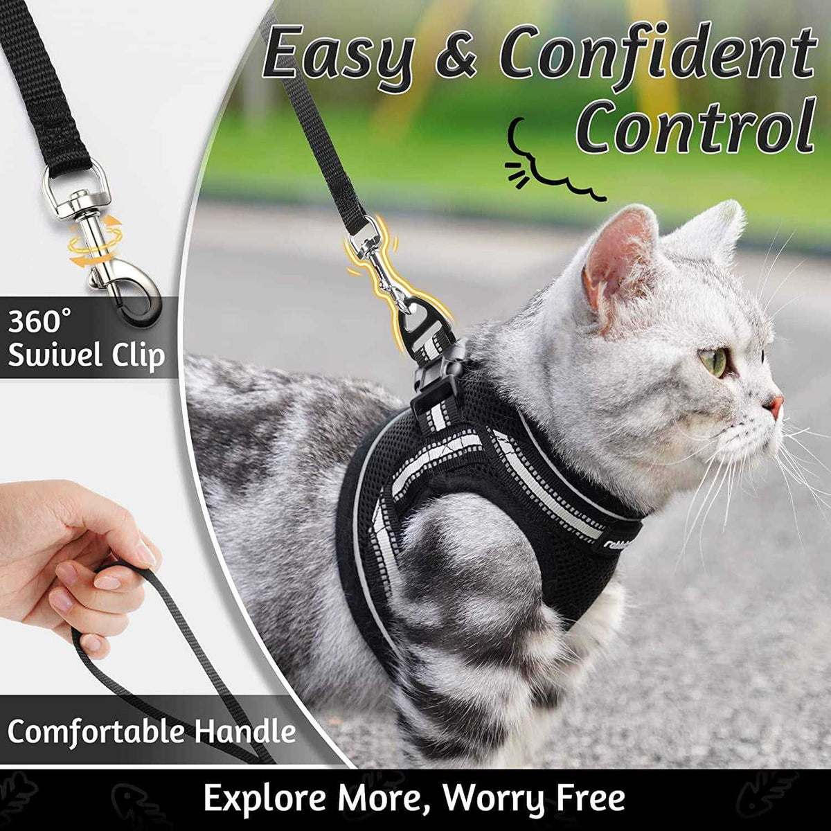 Cat Harness and Leash Soft Adjustable Vest K218