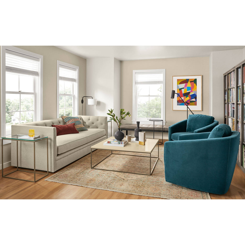 White Venatino Marble Top End Table G851960