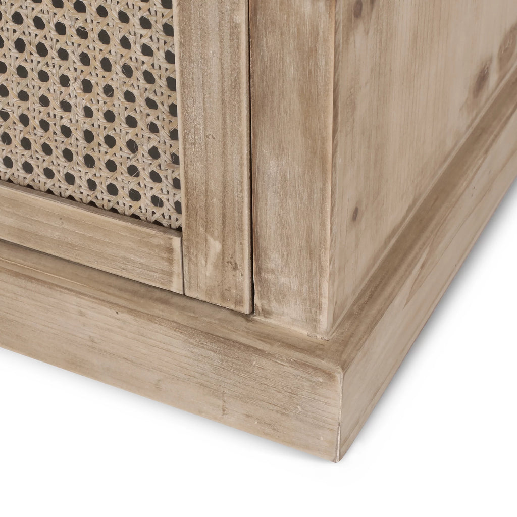 Rustic Storage Bench with Cushion P337