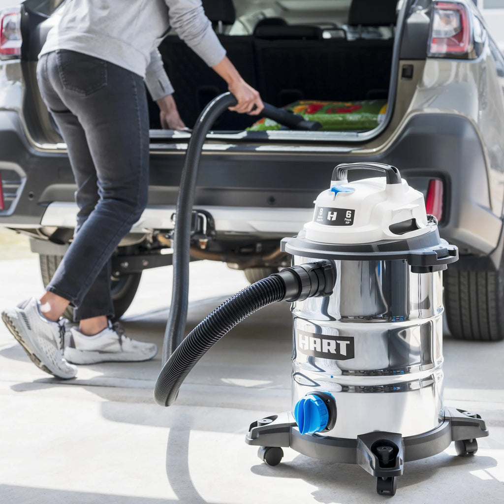 8 Gallon 6 Peak HP Stainless Steel Wet/Dry Vacuum W237