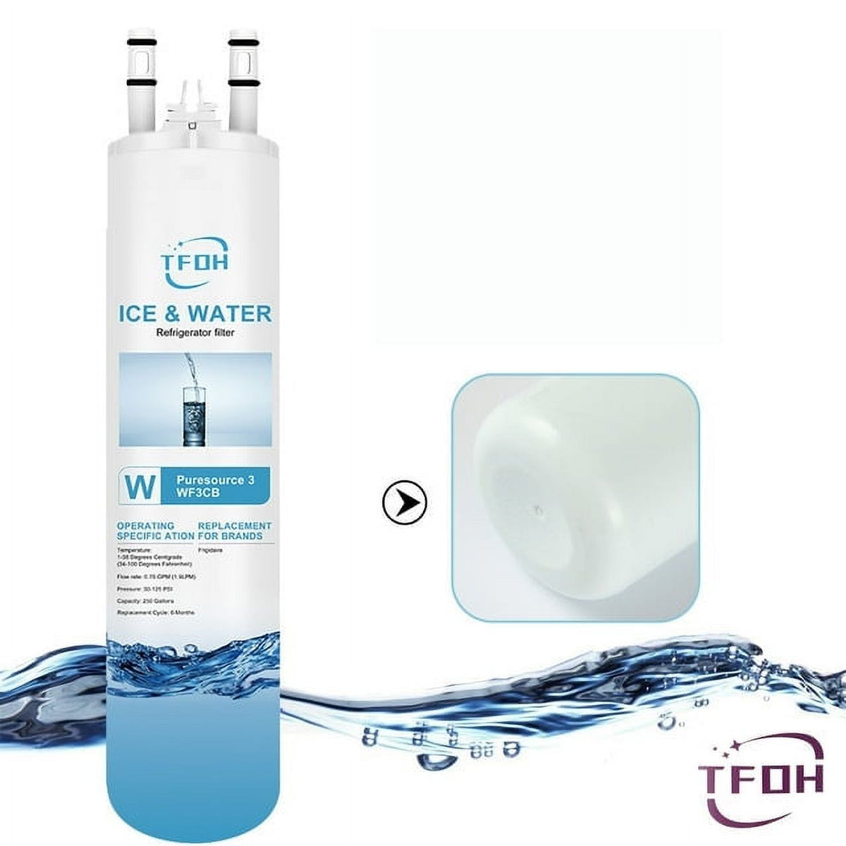 Pack of 3 Water and Ice Filters U497