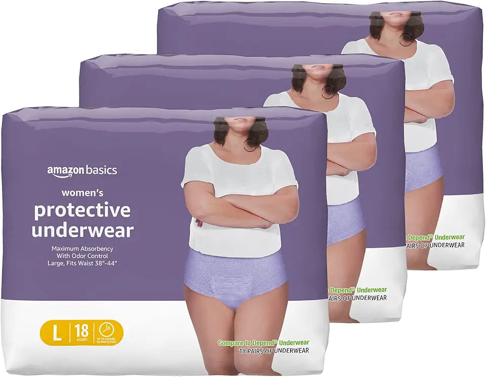 Large Maximum Absorbency Disposable Incontinence Underwear 54 Count U1766